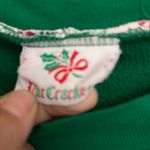 Vintage 90’s Festive Green Holiday Sweater with Santa and Snowman village size M Size M Photo 5
