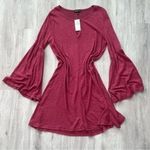 Derek Heart Red Fleece Bell Sleeve Sweater Dress 1X Photo 0