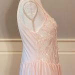 Victoria's Secret Vintage 80's Pink Bridal Lace & Mesh Nightgown Slip Small Photo 6