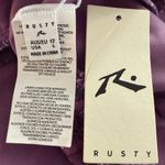 Rusty  Swim One Piece Long Sleeve Surf Suit Size L NEW Purple Floral Photo 7