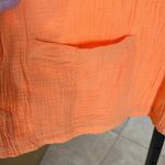 Soft Surroundings 100% Cotton Araza Gauze Shirt Nectarine Size Large Photo 4