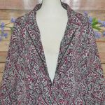 Catherines  Red Black Print 3/4 Sleeve Blouse Top Size 2X 22/24W Half Zip Tunic Photo 2