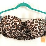 Kona Sol Bikini Top Leopard Print Underwire 22W Photo 0