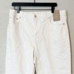 Madewell  Jeans Womens The '90s Straight Crop Raw Hem Title White‎ 32 NEW Photo 2