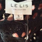 Le Lis Cover up Dress Size Small Halter Neck Black Crochet Tie Front Boho Photo 3