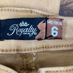 Royalty For Me Mid Rise Size 6 Dark Tan Colored Denim Straight Leg 5 Poc… Photo 10