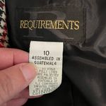 Requirements  Black/Beige/Red Houndstooth Blazer Size 10 Photo 2