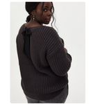 Torrid  Chunky Pullover Tie Back Drop Shoulder Sweater size 2 equivalent 2X 18/20 Photo 1