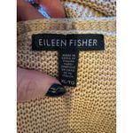 Eileen Fisher  Sweater Women XL Tan Drape Front‎ Organic Linen Cotton Cardigan Photo 9