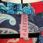 DazzleUp Tunic Top Swim Cover Up Paisley Patriotic‎ Print Beach Vacation Resort Red Photo 1