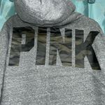 Victoria Secret Pink Sweatshirt Hoodies. NWT Size Xs. Gray With Camo Imprint Photo 6
