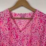 Lilly Pulitzer Womens Marilina Top Raz Berry Heart and Sole Sz XXS Tunic Flowy Photo 2