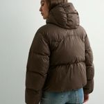 Levi's Levi’s Western Bubble Shortie Puffer Jacket – Brown – Size M NWT Cropped Puffer Photo 6