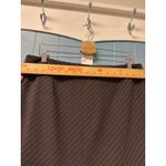 INC International Concepts Brown Pinstripe Pleated Hem Skirt Women Size 14 Photo 3