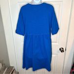 NouveauMonde Women's Cotton Casual Tshirt Royal Blue Dress Mini Tiered S Photo 6