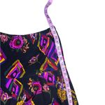 Vintage drop waist skirt in beautiful 100% silk floral design size 6 EUC Black Photo 10