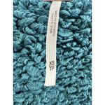 Free People  Sweater Womens XS Teal Chunky Knit Bell Sleeve Pullover V Neck Boho Photo 1