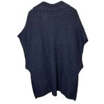 Talbots  Wool Blend Cable Knit Poncho Navy Blue size L / XL Photo 2