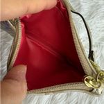 Coach Tan Gold Floral Signature Canvas Wristlet Photo 4