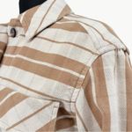 Everlane Oversized Plaid Button Front Cotton Shirt Jacket | Sz Small | Camel Tan Photo 8