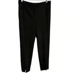 Calvin Klein  Women's Black Dress Pants Size 8 Business Straight Leg Front Slit Photo 5