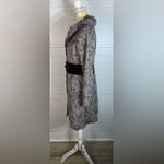 Nelli by Janice Jaraicie ~Women Brown & Ivory Floral Fully Lined Button-Up Coat M Photo 4