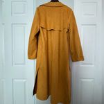 Solitaire • Faux Suede Long Jacket Coat • XL • Mustard Yellow Orange • Pockets Photo 12