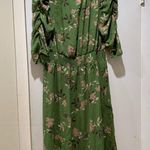 Bobeau Cinch Sleeve Smocked Waist Dress Size Medium Photo 2