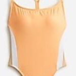 J.Crew  Active Colorblock One Piece Orange Sherbet Colored Swimsuit 24 NWT Photo 0
