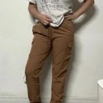 Hedge neutral cargo joggers medium pants unisex windbreaker material drawstring Tan Photo 12