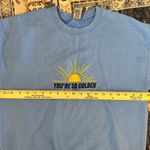 Gildan You’re So Golden Women’s Blue Graphic Crewneck Sweatshirt Size Medium Photo 6