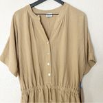 Oh My Gauze Romper Cotton Gauze Jumpsuit Tan Adjustable‎ Drawstring Size 2 NEW Size L Photo 1