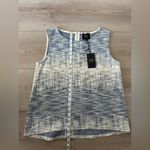 W5  Textured Blue and Cream Tank Top 💙 Photo 1