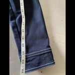 St John Sport by Marie Gray Denim Style Black Jacket White Stitching Small VGUC Photo 8