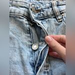 H&M Women’s Distressed Light Blue Ripped Mom Jeans Photo 1