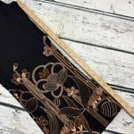 Nanette Lepore  Black Ivory Floral Embroidered‎ Straight Leg Pant [Size 6] Photo 5