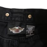 Harley Davidson #1 American flag size 6 black jeans straight leg Photo 2