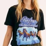 Free People x BOB SEGER HORSES TEE IN BLACK - MEDIUM Photo 0