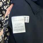 REBECCA VALLANCE Flores Wrap Effect Ruffled Printed Crepe Mini Dress 6 Black Photo 7