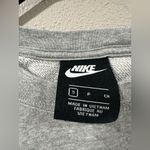 Nike Men's Gray Crewneck Sweater with White Logo Photo 1