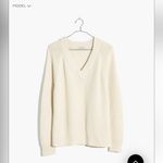 Madewell New With Tags  Arden V-Neck Crop Pullover Sz M Photo 3