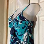 Vintage Jamaica Bay 1990s Ruffled Front Paisley Print Tankini Swim Top 8 Photo 9