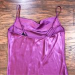 Bebe • Satin Cowl Neck Slip Midi Dress Berry pink purple bias cut draped Photo 9
