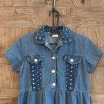 Vintage Forever WearAll Women's Denim Maxi Dress Blue Short Sleeve Size M Size M Photo 1