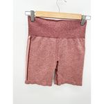 The Upside Red Wine Color Elastic Waist Biker Shorts Women's Size 6 Photo 4
