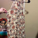 BB Dakota Cream and Orange Midi Dress with Floral Pattern Photo 2