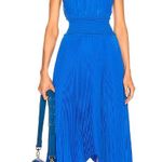 A.L.C. Renzo B Pleated Midi Dress in Adriatic Blue Size 00 Photo 0