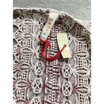 Raga New.  boho ivory/pink embroidered crop top. Small. Retails $109 Photo 8