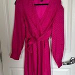 EXPRESS hot pink long sleeve dress size medium Photo 0