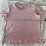 Juicy Couture Velour Rhinestone Tee size Large Lounge Velvet Y2K Shirt Baby Pink Photo 4